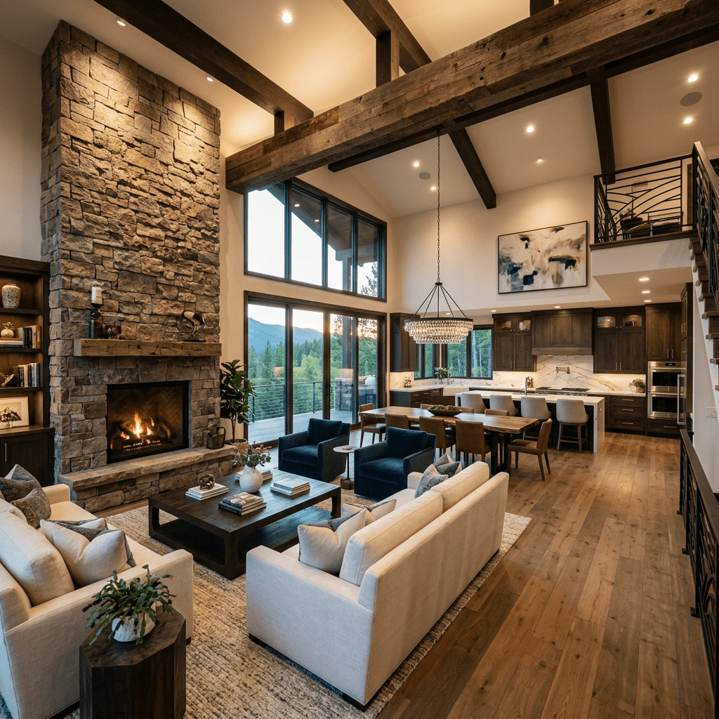 Interior of luxury custom home